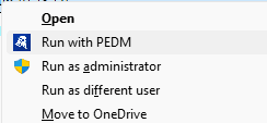 Run with AdminPrivilege Run with AdminPrivilege